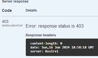 403 response